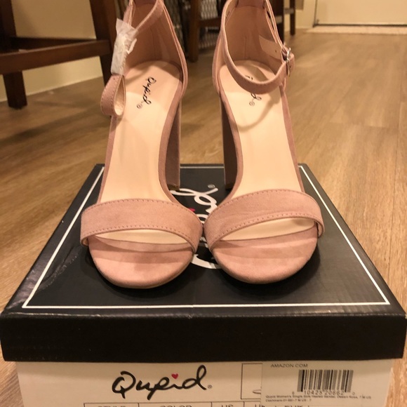 Qupid Cashmere Block Heels - Picture 3 of 3